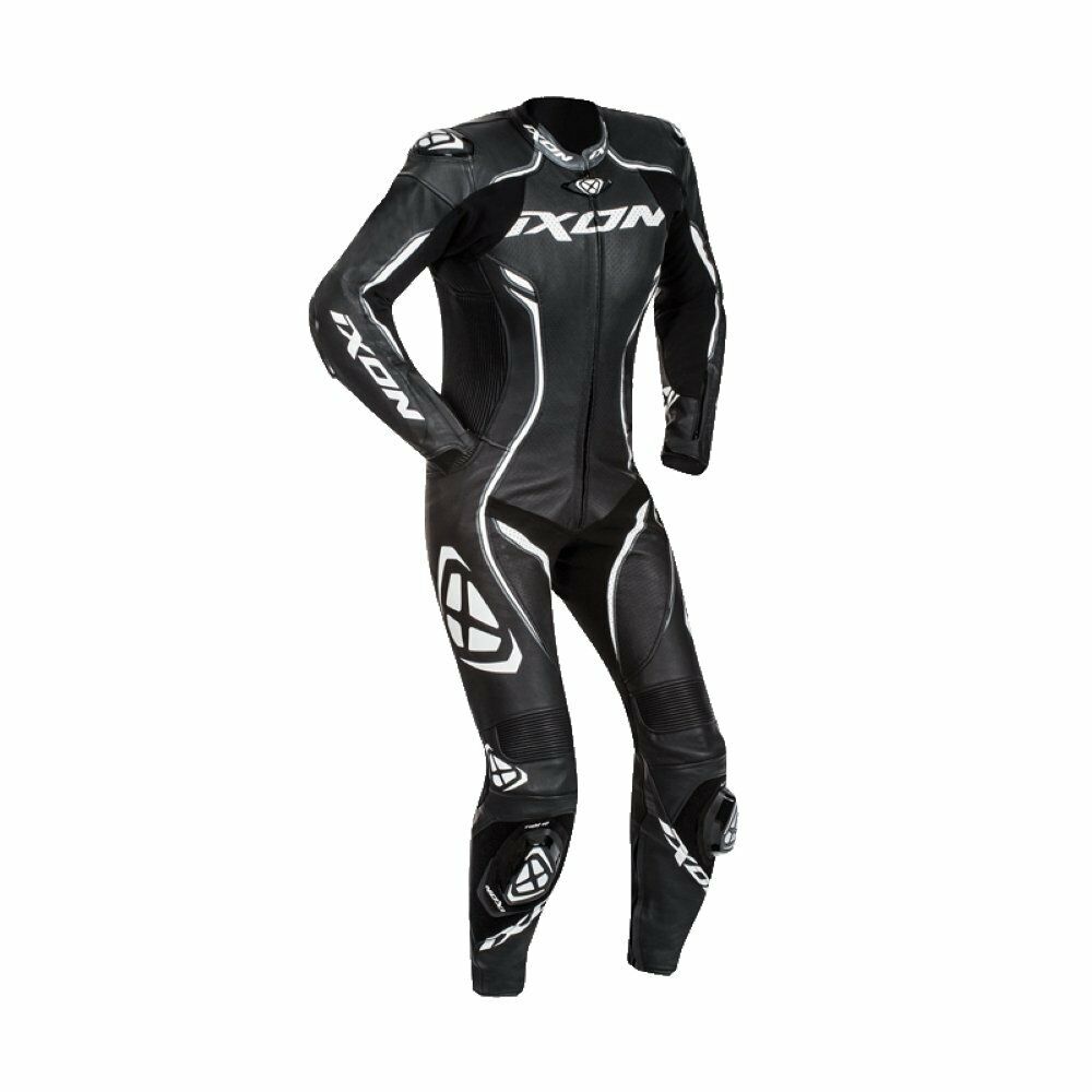 IXON VORTEX LADY Ladies Black/White Leather CE Certified Motorbike Racing Suit