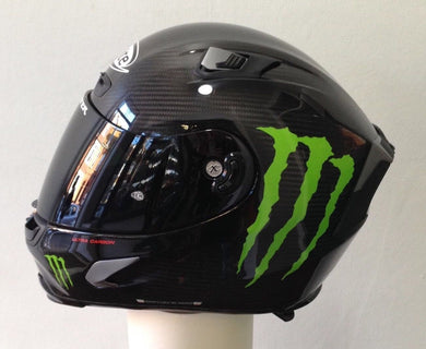 X-Lite X803 CARBON Puro Gloss MONSTER Stickers FREE Dark Visor Motorbike Helmet