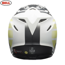 Load image into Gallery viewer, BELL MX Moto-9 Mips District Matte White/Black/Green Light Motocross Helmet