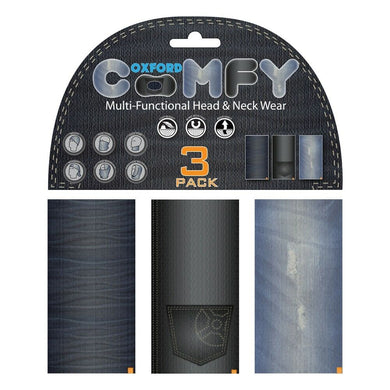 3 Oxford COMFY Jeans Design Head & Neck Snood/Scalf/Bandana/Beanie/Mask