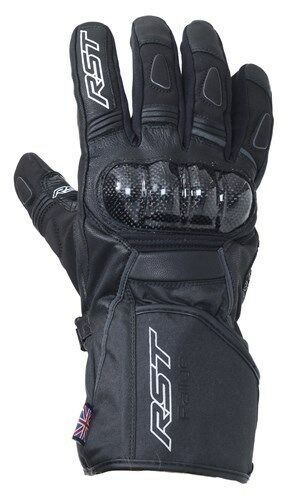 RST RALLYE CE Approved Waterproof Gauntlet Textile/Leather Motorcycle Gloves