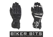 Load image into Gallery viewer, IXON RS TEMPO Motorcycle Summer Black/White Leather Racing Gloves CE Level 1