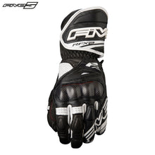 Load image into Gallery viewer, Five RFX2 Motorbike Racing Sport Road Adult Carbon Knuckle Leather Gloves