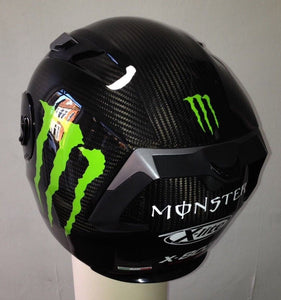 X-Lite X803 CARBON Puro Gloss MONSTER Stickers FREE Dark Visor Motorbike Helmet