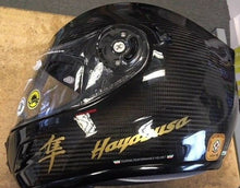 Load image into Gallery viewer, X-Lite X702 GT CARBON Free YELLOW Visor Motorcycle Helmet with Hayabusa Stickers