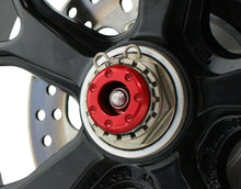 Load image into Gallery viewer, DUCATI Hypermotard Red Rear Spindle Bobbins by Evotech Performance