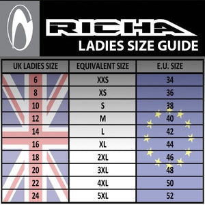 RICHA LADY BOLT Textile Motorcycle/Scooter Waterproof Jacket CE Approved Armour