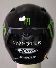 Load image into Gallery viewer, X-Lite X803 CARBON Puro Gloss MONSTER Stickers FREE Dark Visor Motorbike Helmet