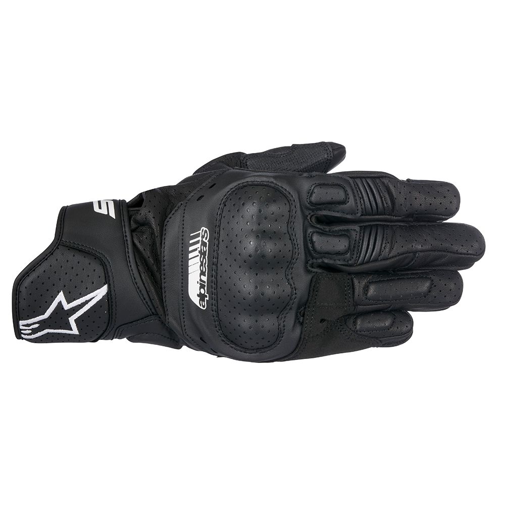 10% Off ALPINESTARS SP5 Black Leather Short Motorbike Gloves