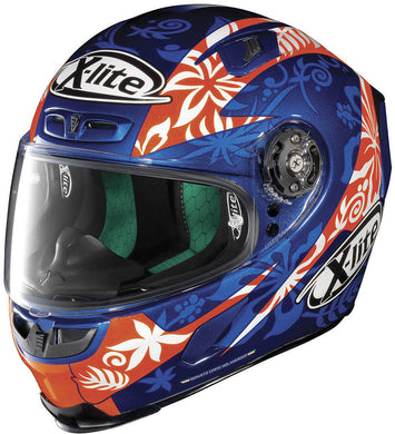 10% OFF L X-Lite X803 D.PETRUCCI Cayman Blue & FREE Dark Visor Motorbike Helmet