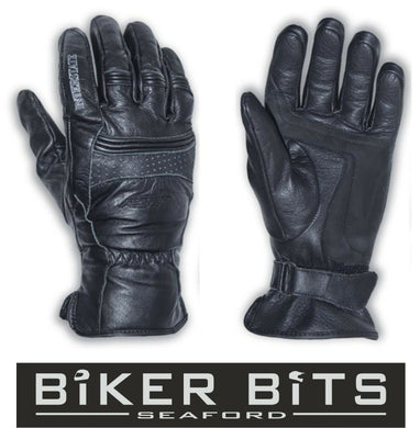 RST INTERSTATE Black CE Approved Leather Motorcycle Vintage/Cruiser Gloves