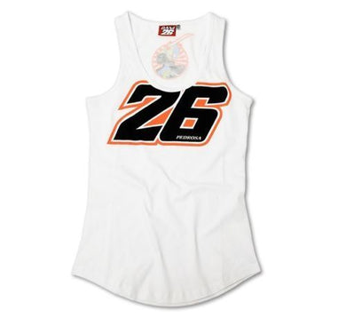 £10 OFF Dani Pedrosa LADIES White 26 Vest Official MotoGP Merchandise