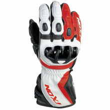 Load image into Gallery viewer, IXON RS MOTO HP Motorcycle Leather Racing Gloves Black/White/Red CE Cat 2