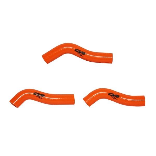 CV4 RADIATOR HOSE 3 PIECE KIT KTM SXF/EXC 250 2007-10 ORANGE