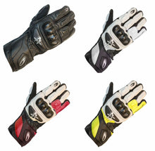 Load image into Gallery viewer, RICHA RS86 Full Goat Leather Motorcycle Gloves CE Knuckles Black/White/Red/Fluo
