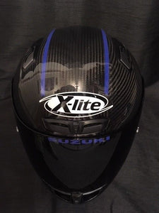 X-Lite X803 CARBON Puro Gloss SUZUKI Stickers FREE Dark Visor Motorbike Helmet