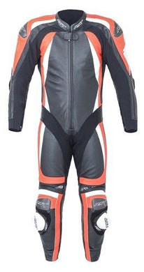 RST PRO SERIES 1840 CPXC II Black/Flo Red Leather Motorbike 1PC Racing Suit