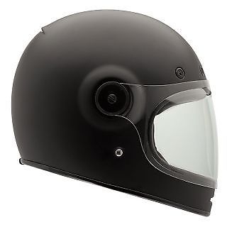 BELL BULLITT 2018 Solid Matte BLACK Modern Retro Classic Motorcycle Helmet Matt
