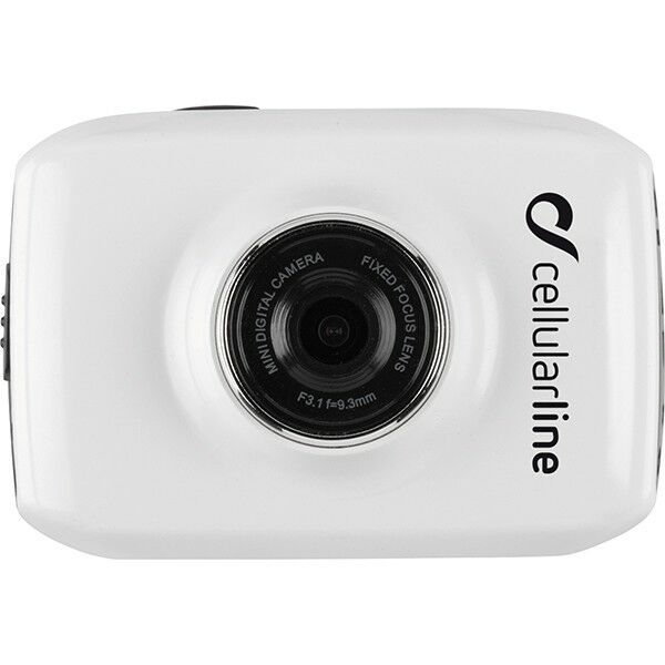 INTERPHONE Cellularline Mini Motion Video Camera LCD White for Motorbikes/Cars