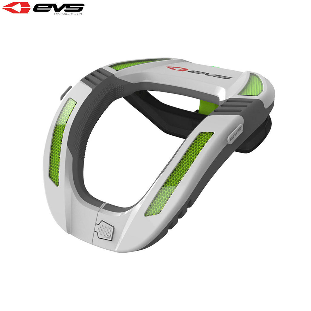 EVS R4 Koroyd White/Green Neck Protector Adult Motocross MX Armour