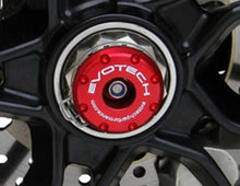 Load image into Gallery viewer, DUCATI SuperSport &amp; S 2017+ Rear Red Spindle Bobbins by Evotech Performance
