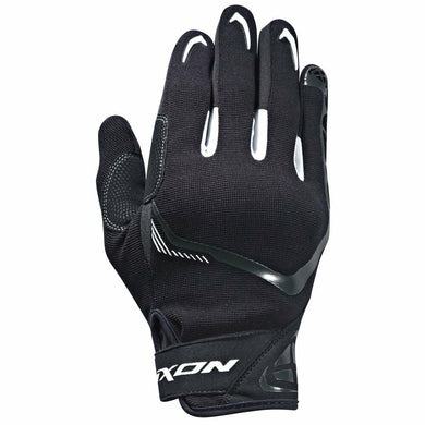 IXON LIFT 2.0 Black/White Textile Summer Short Motorcycle CE approved Gloves