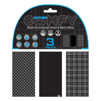 3 Oxford COMFY Multi-Functional Head & Neck Snood/Scalf/Bandana/Beanie/Mask