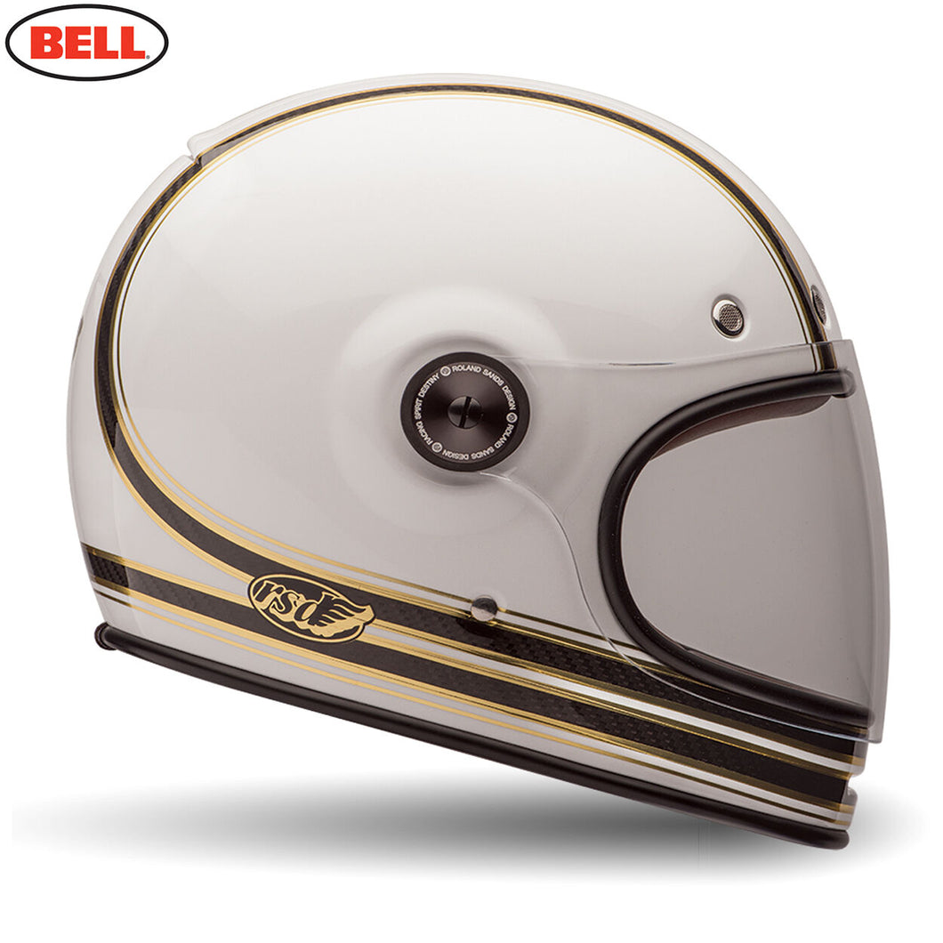 BELL Cruiser Bullitt Carbon RSD Mojo White/Gold Retro/Classic Motorcycle Helmet