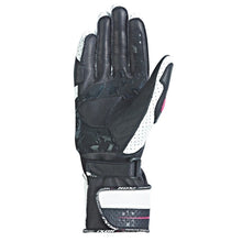 Load image into Gallery viewer, IXON RS CURVE HP Ladies Black/White/Fuschia Star Leather Motorbike Racing Gloves