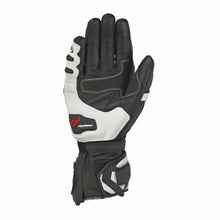 Load image into Gallery viewer, IXON RS TEMPO Motorcycle Summer Black/White Leather Racing Gloves CE Level 1