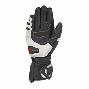 IXON RS TEMPO Motorcycle Summer Black/White Leather Racing Gloves CE Level 1