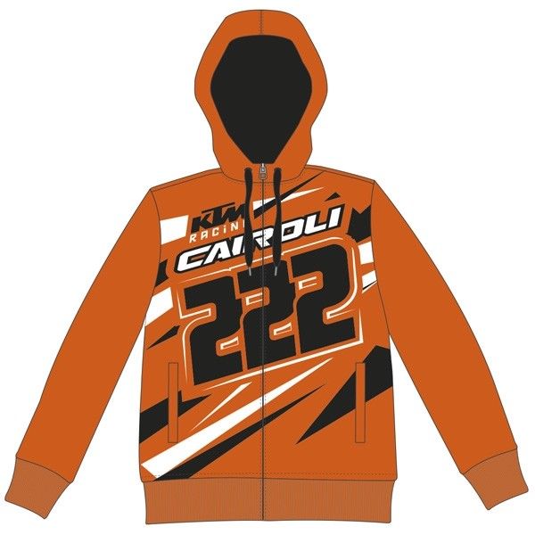 TONY CAIROLI 222 FLEECE KTM ORANGE VR46 Motocross MX Hoody Jumper