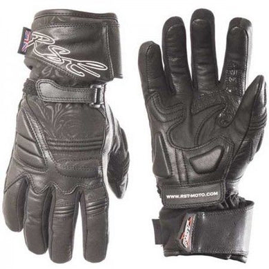 RST MADISON II Ladies Black Perforated Leather Motorcycle/Scooter Gloves