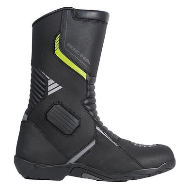 RICHA VORTEX Black Waterproof Sports Touring Leather/Textile Motorcycle Boots