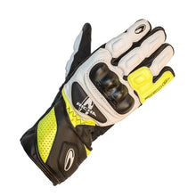 Load image into Gallery viewer, RICHA RS86 Full Goat Leather Motorcycle Gloves CE Knuckles Black/White/Red/Fluo