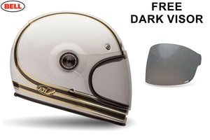 BELL Cruiser Bullitt Carbon RSD Mojo White/Gold Retro/Classic Motorcycle Helmet