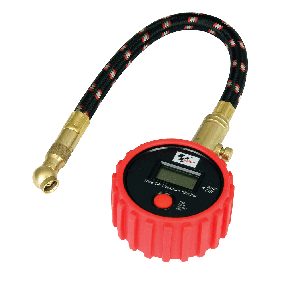 MotoGP Bike-It Digital Tyre Pressure Gauge for Motorbikes/Cars/Vehicle