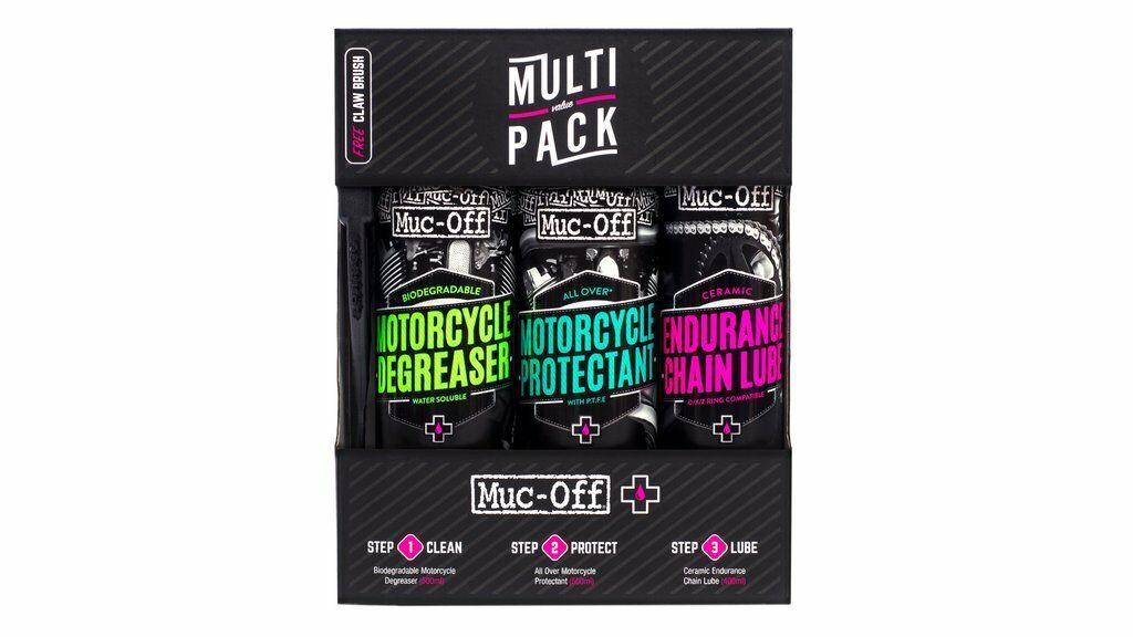 Muc-Off Bike Care Motorbike Degreaser/Chain Lube/Protectant Kit XMAS Value Pack