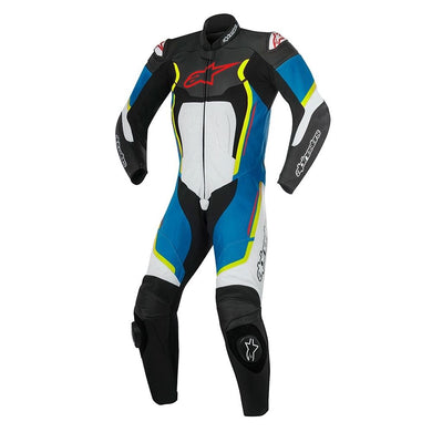 ALPINESTARS MOTEGI v2 1PC Black/White/Blue/Yellow Leather Motorbike Suit