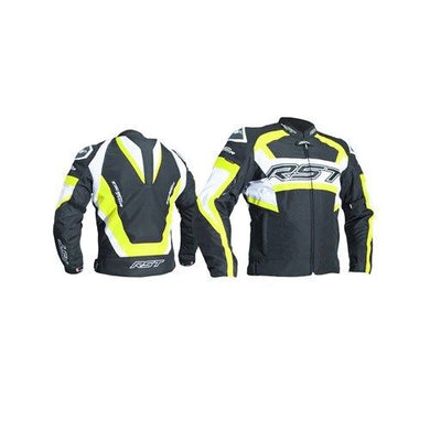 RST TRACTECH EVO R Yellow Textile Race Hump Sports Motorbike CE Approved Jacket