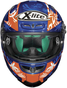 10% OFF L X-Lite X803 D.PETRUCCI Cayman Blue & FREE Dark Visor Motorbike Helmet