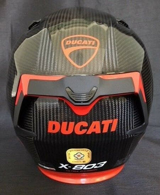 X-Lite X803 CARBON Puro Sport Gloss Motorbike Helmet with DUCATI Stickers