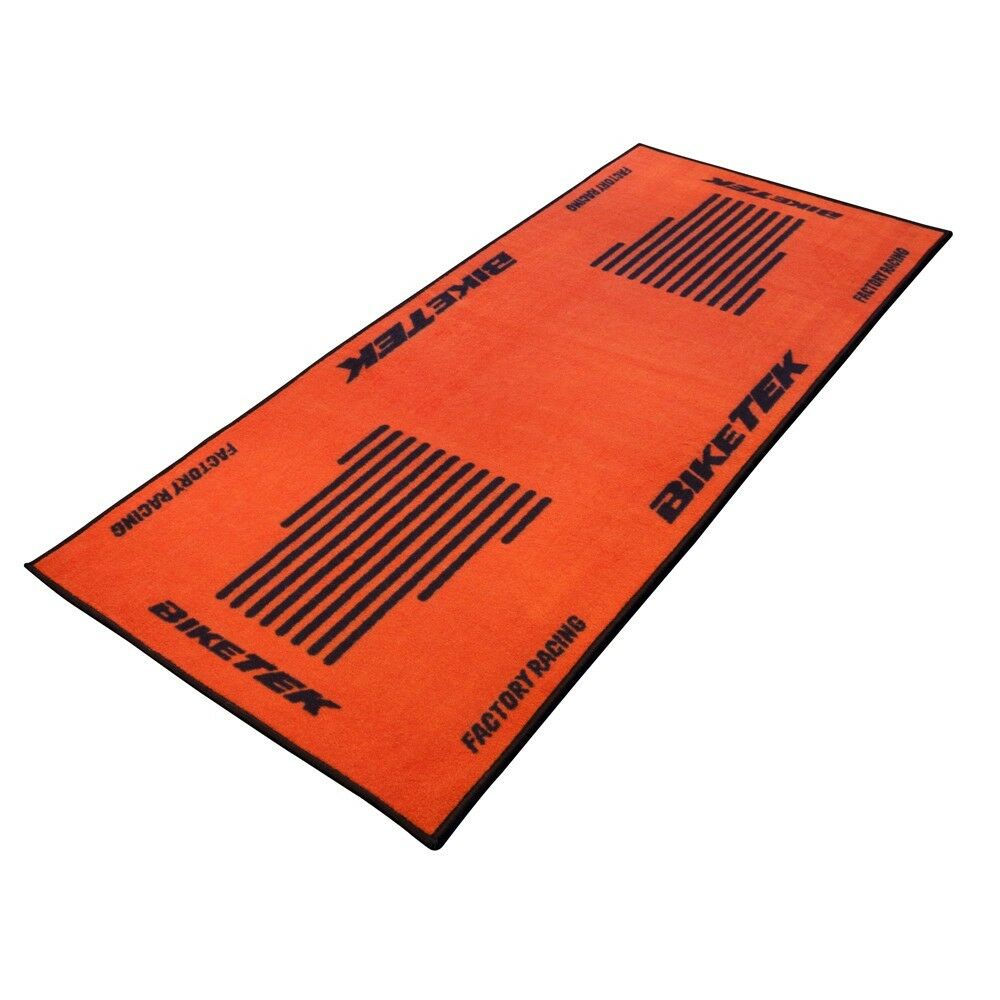 Biketek KTM Orange Motorbike Garage Pit Mat Motorcycle Floor Rug