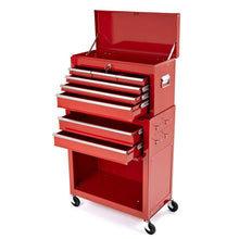 Load image into Gallery viewer, BIKETEK Ducati RED Mechanics Steel Rolling Toolbox Chest &amp; Cabinet Set