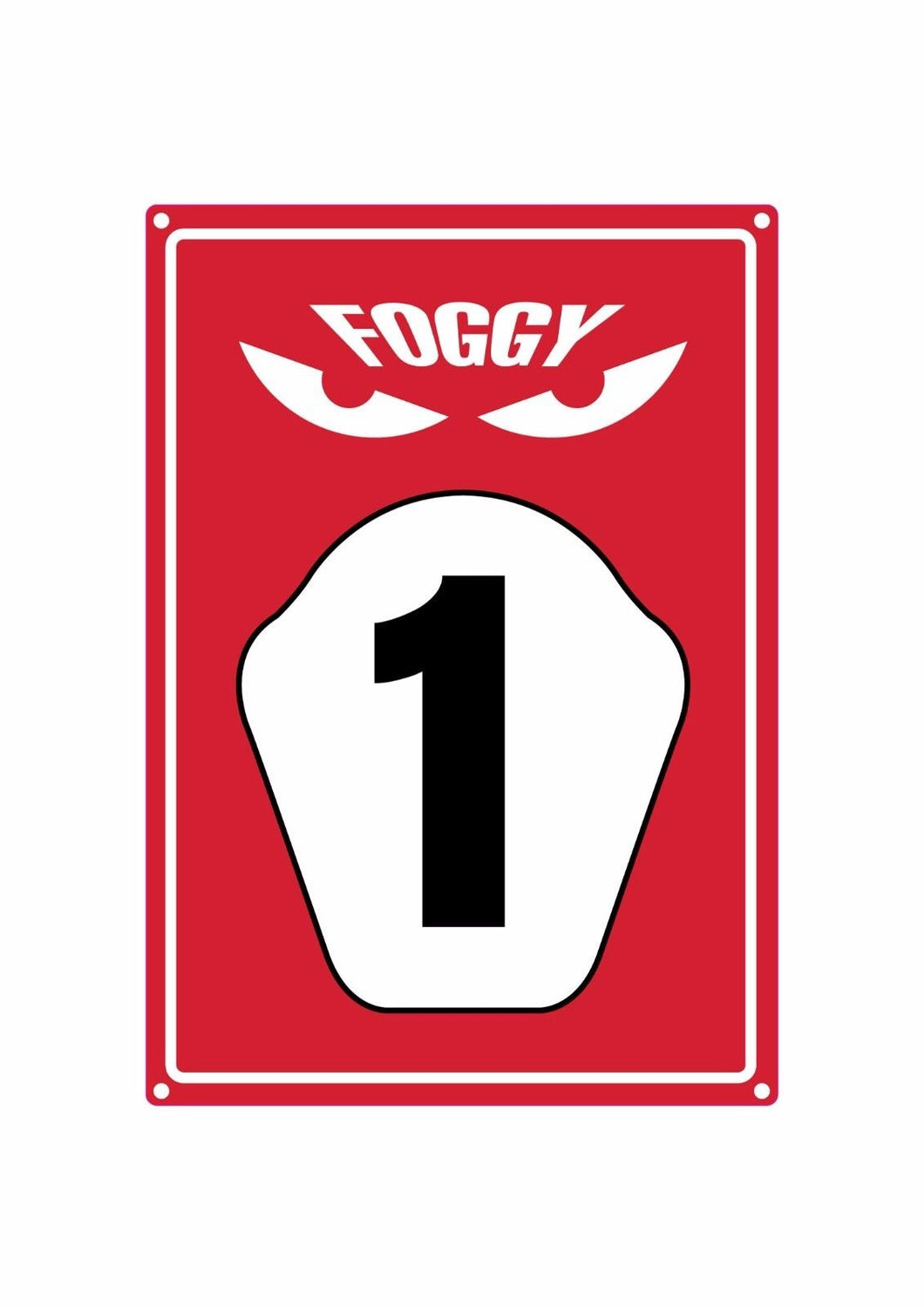 Bike-It CARL FOGARTY FOGGY Number 1 Ducati Aluminium Parking Sign