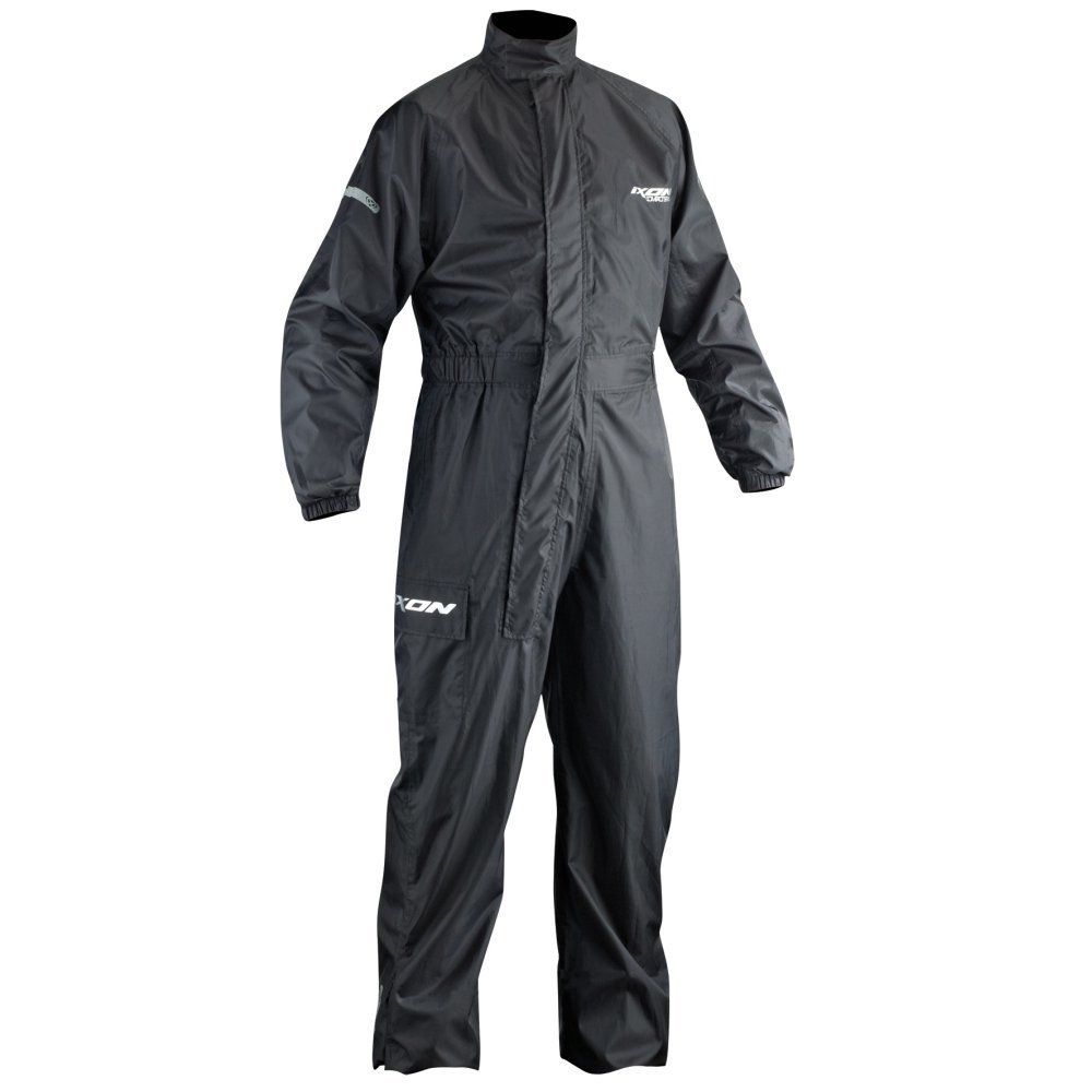 IXON COMPACT Black Motorcycle 1PC Rain-Suit Waterproof Lightweight with Bag