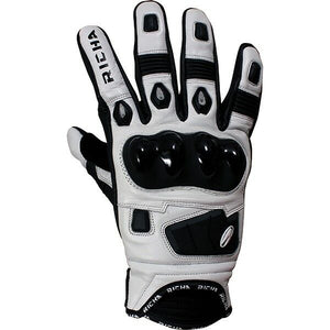 RICHA ROCK Cheap Leather Sports Motorbike Short Racing Gloves Vented Fingers