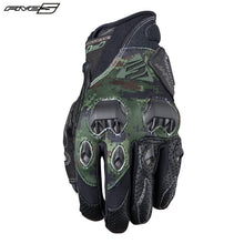 Load image into Gallery viewer, Five STUNT EVO REPLICA Army Camouflage Camo Polymesh Summer Motorbike Gloves