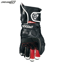 Load image into Gallery viewer, Five RFX1 White Motorbike Racing Sports Gloves CARBON Protection to Forearm/Palm