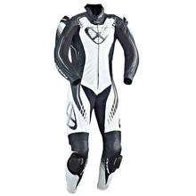 Load image into Gallery viewer, IXON STARBURST Black/White/Silver Leather Motorbike 1PC Racing Suit